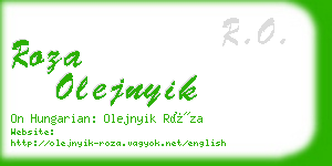 roza olejnyik business card